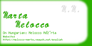 marta melocco business card